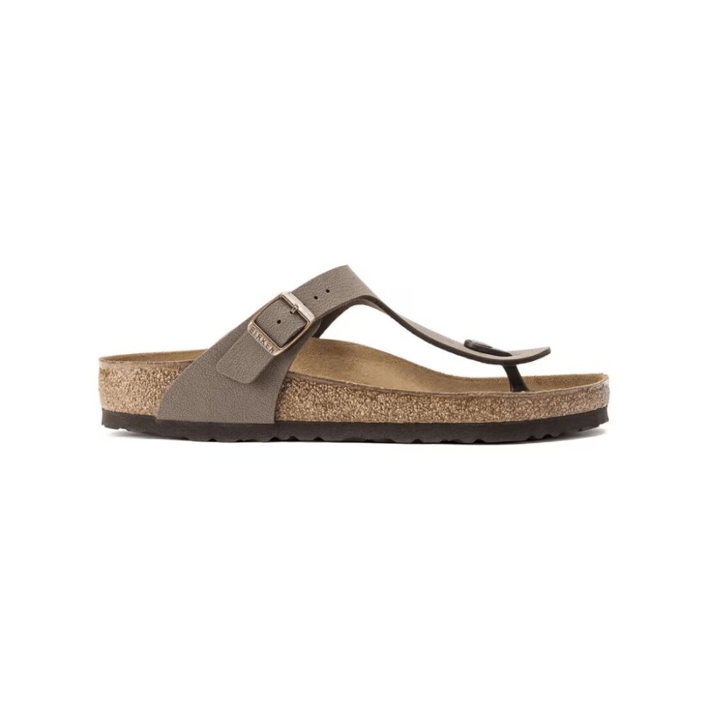 Birkenstock Gizeh – Birkibuc Women's Leather Thong Sandals Mocha 0043751